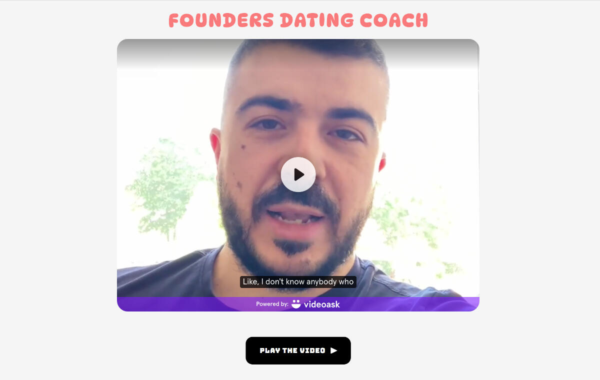 I help founders, entrepreneurs and venture capitalists who have fallen behind in their love life to chase success in their financial life. Founders wh